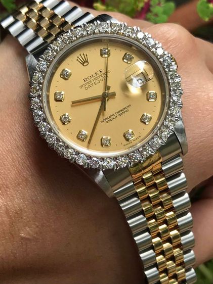 ROLEX OYSTER PERPETUAL DATEJUST Gold Dial (King)
 รูปที่ 6