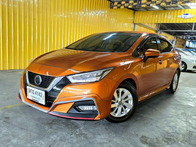 Nissan Almera 2020 1.0 V Sedan เบนซิน ไม่ติดแก๊ส เกียร์อัตโนมัติ ส้ม รูปที่ 3