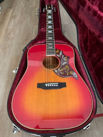 กีต้าร์​โปร่ง​ 🔥MORRIS​ WH -25 Made in Japan 🇯🇵ปี1980s🇯🇵อินเลย์สี่เหลี่ยม ⬜️ Gibson Hummingbird Style❌ไม่รวมเคส❌ รูปที่ 6