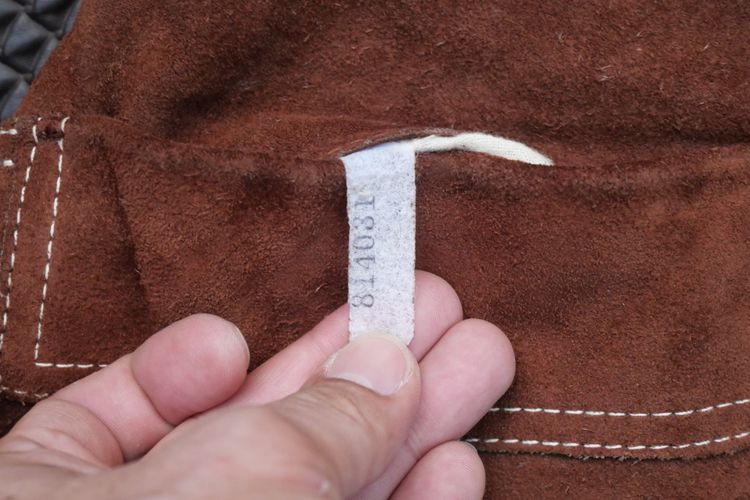 1970s Levis Orange Tab Suede Fleece Lined Winter Vest Size M รูปที่ 5