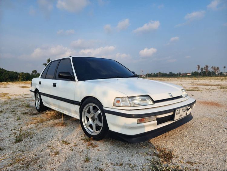 Honda Civic 1991 1.5 LX Sedan เบนซิน ไม่ติดแก๊ส เกียร์ธรรมดา ขาว รูปที่ 2