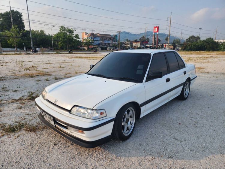 Honda Civic 1991 1.5 LX Sedan เบนซิน ไม่ติดแก๊ส เกียร์ธรรมดา ขาว รูปที่ 3