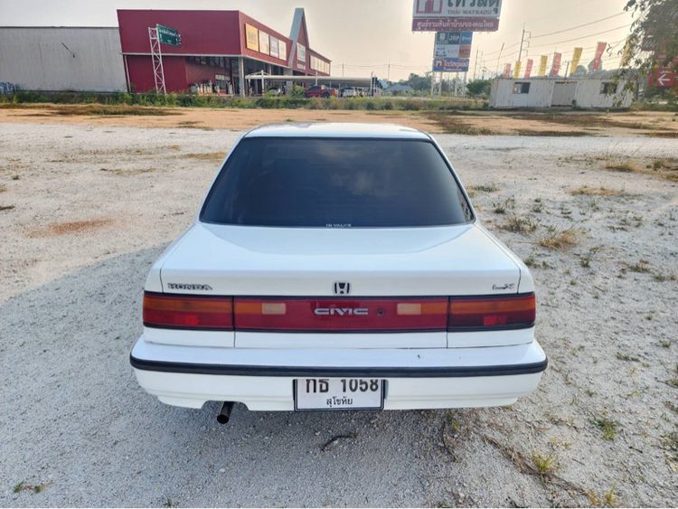 Honda Civic 1991 1.5 LX Sedan เบนซิน ไม่ติดแก๊ส เกียร์ธรรมดา ขาว รูปที่ 4
