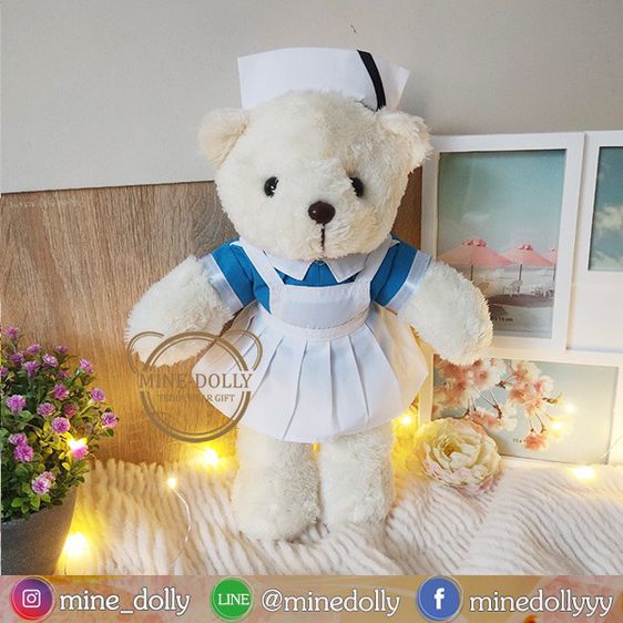 ตุ๊กตาหมี นักเรียนพยาบาล ของขวัญรับหมวกพยาบาล ของขวัญพยาบาล รูปที่ 9