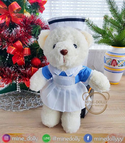 ตุ๊กตาหมี นักเรียนพยาบาล ของขวัญรับหมวกพยาบาล ของขวัญพยาบาล รูปที่ 6