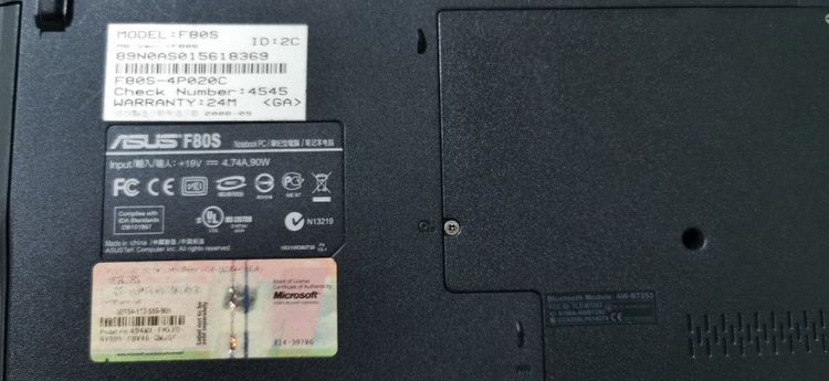 ขายคอมพิวเตอร์ Notebook เก่า ยี่ห้อ Asus F80S รูปที่ 4