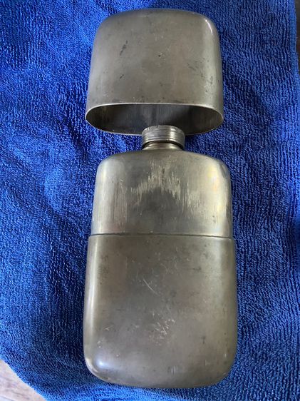Antique James Dixon and Sons Flask Sheffield England no.1383 Pewter รูปที่ 2