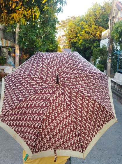 อื่นๆ ขายร่มDior  Vintage Brown แอนด์ White Oblique Print Umbrella