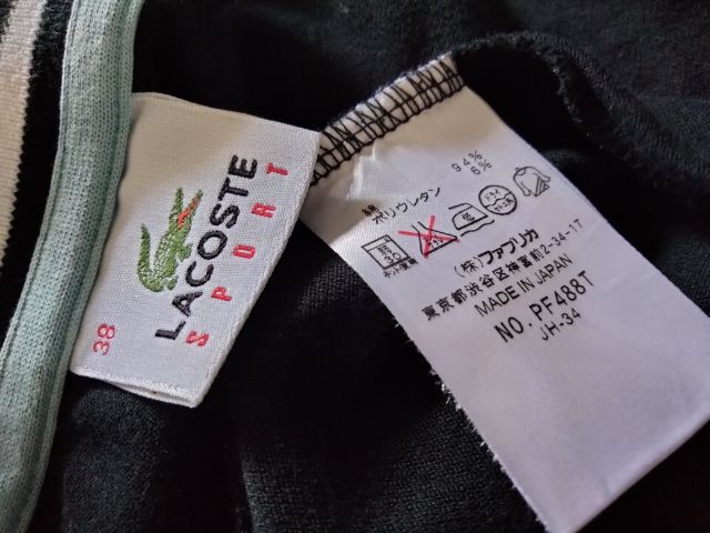 เสื้อกีฬา แบรนด์ LACOSTE sports(38) เนื้อผ้า cotton ป้าย made in Japan รูปที่ 11