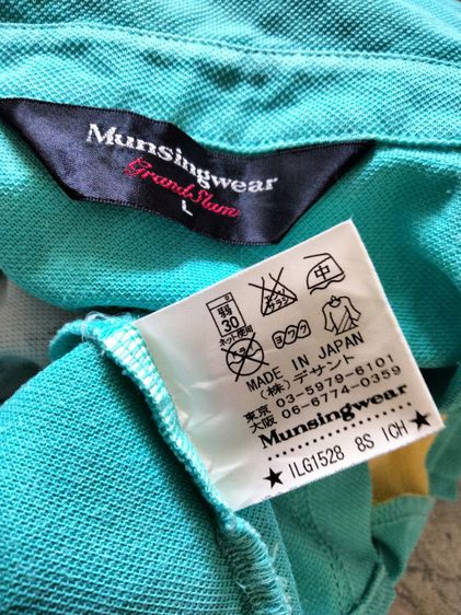 เสื้อกีฬาแบรนด์ Munsingwear,Grandslam(L)คอเจาะมีปก ติดกระดุม4เม็ด
เนื้อผ้า cotton ป้าย made in Japan รูปที่ 8