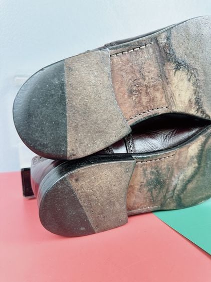 รองเท้าหนังแท้ Mezlan Sz.12us46eu30cm(วัดจริง) Made in Spain สีเชอรี่ พื้นหนังเย็บสภาพสวย ไม่ขาดซ่อม ใส่ทำงานออกงานหล่อ รูปที่ 5