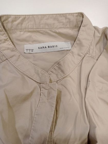 Zara Basic ( made in Spain )เดรสsize EUR M, USA M อก40 ยาว 31 แขนยาว 19 ไหล่กว้าง6นิ้ว สีearthtone แขนยาวพับได้กระเป๋าที่อกซ้ายขวา สภาพดี รูปที่ 11
