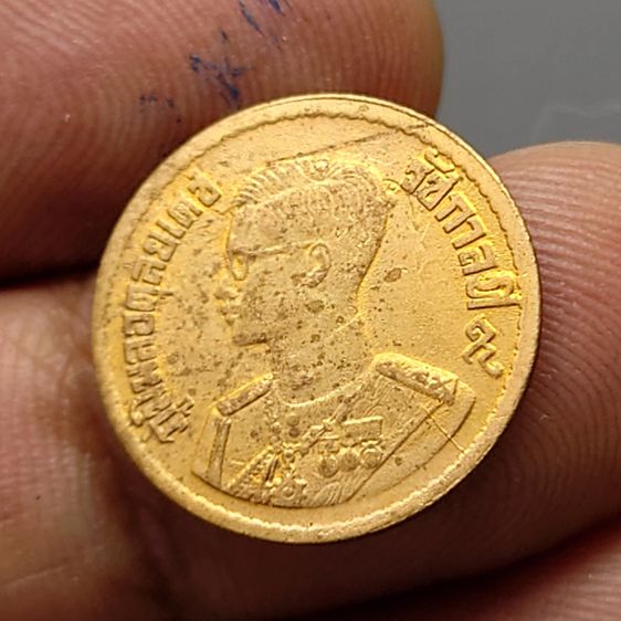 เหรียญ 10 สตางค์ เนื้อทองแดง เลข ๑ หางยาว พ.ศ.2500 ผ่านใช้งาน รูปที่ 4