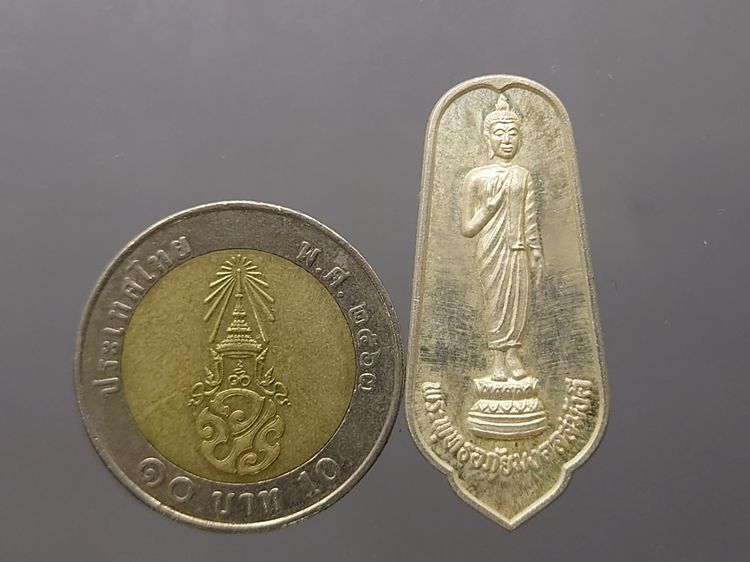 พระพุทธอภัยมงคลสมังคี เนื้อเงิน ที่ระลึกฉลองสิริราชสมบัติครบ 50 ปี กสิกรไทย สร้าง พ.ศ.2539 พร้อมกล่องเดิม รูปที่ 8