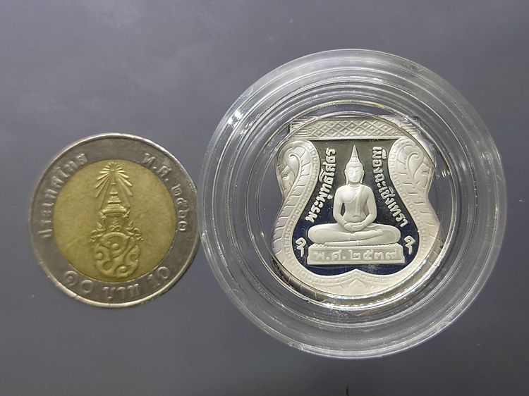 พระพุทธโสธร เหรียญรูปอาร์ม เงินขัดเงา 3 มิติ ย้อนยุค รุ่นสร้างพระอุโบสถ วัดโสธรวรารามวรวิหาร พ.ศ.2539 พร้อมใบรับรองการผลิต รูปที่ 6
