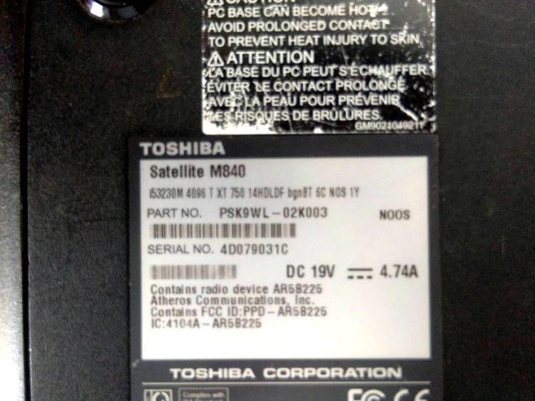 Toshiba M840 Core i5-3230M Upto3.2GHz การ์ดจอ AMD HD-7600 แรม8GB ดูหนังฟังเพลง ยูทูปHD งานออนไลน์ รูปที่ 7