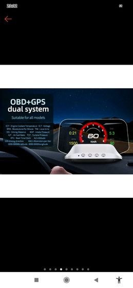 OBD2 GPS Navigator รุ่นใหม่ล่าสุด HUD แบบสะท้อนกระจก รูปที่ 11