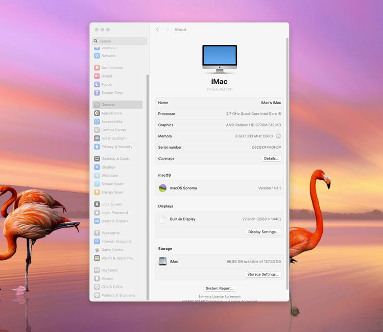 iMac 27” Corei5 RAM 8GB SSD 128 GB (Mid2011)สภาพดี จอสวยพร้อมใช้งาน +Apple Wireless Keyboard  รูปที่ 8
