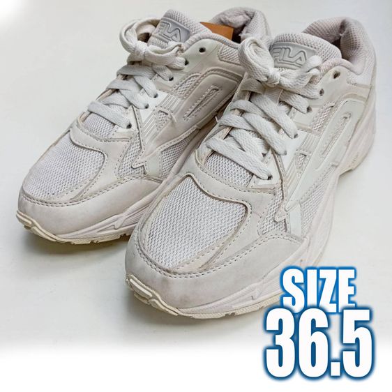 รองเท้าผ้าใบ FILA สีขาวครีม No.36.5 มือสองสภาพใหม่ รูปที่ 3