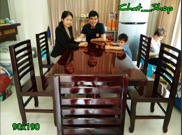 โต๊ะอาหาร 80x180+เก้าอี้ 6 ตัว  รูปที่ 3