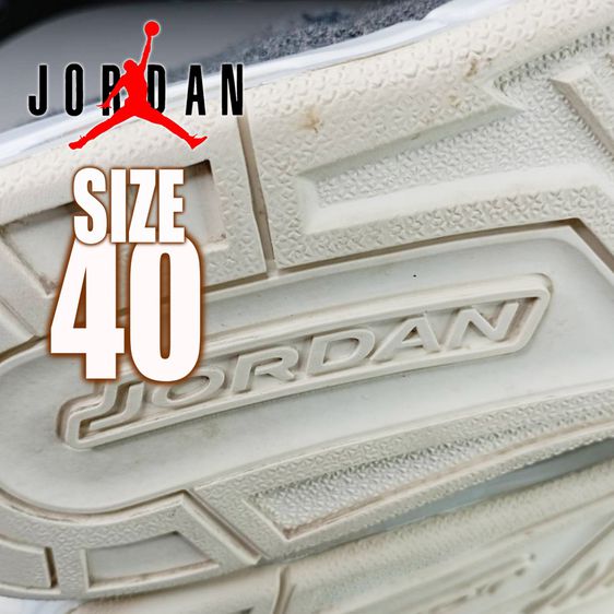 รองเท้าผ้าใบ Jordan  No.40 สีเทา มือสองสภาพดี รูปที่ 7