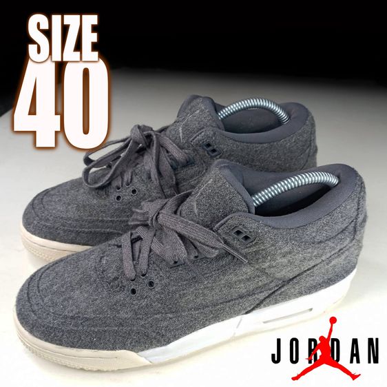 รองเท้าผ้าใบ Jordan  No.40 สีเทา มือสองสภาพดี รูปที่ 2