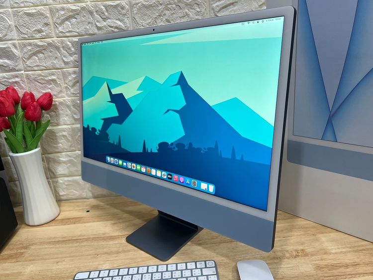 iMac (24-inch M1ท 2021) Ram8GB SSD256GB CPU8Core, GPU8Core Blue Color รูปที่ 3
