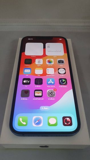 ขาย iPhone 13 128 สีน้ำเงิน ศูนย์ไทย จอแท้ แบตแท้ สแกนใบหน้าได้ รีเซ็ตได้ ไม่ติดไอคราว ใช้งานดี ปกติทุกอย่าง อุปกรณ์ครบ พร้อมใช้งาน  รูปที่ 2