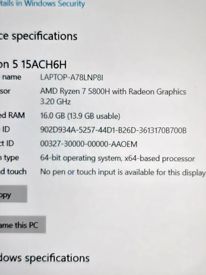 ขาย Lenovo Legion 5 RTX 3060 จอ 2K ประกันยาว รูปที่ 8