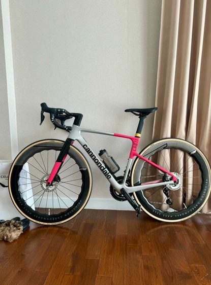 จักรยานเสือหมอบ  cannondale สีชมพู รุ่น SupersixEvo LAB71 สีทีม size48 ล้อpriceton รูปที่ 8