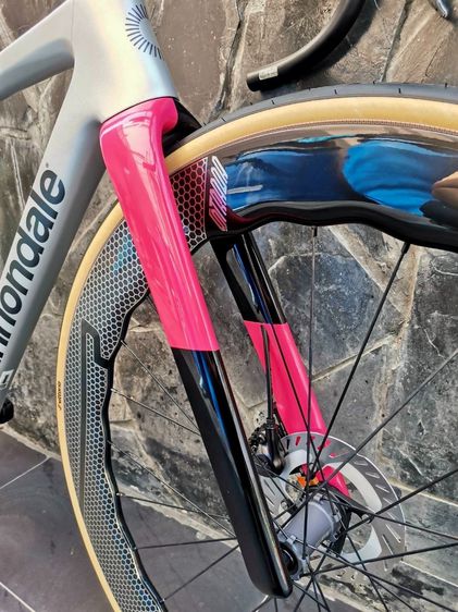 จักรยานเสือหมอบ  cannondale สีชมพู รุ่น SupersixEvo LAB71 สีทีม size48 ล้อpriceton รูปที่ 4