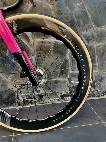 จักรยานเสือหมอบ  cannondale สีชมพู รุ่น SupersixEvo LAB71 สีทีม size48 ล้อpriceton รูปที่ 9
