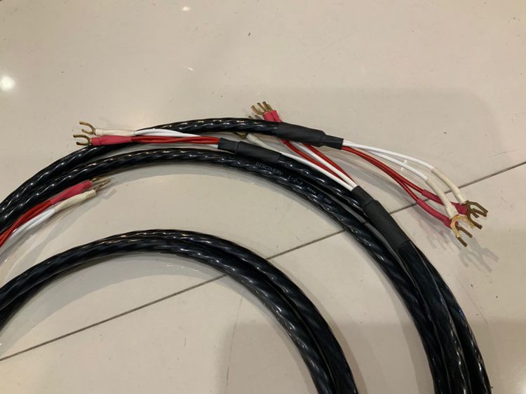 ขายสายลำโพงเสียงดี สายโรงงานของแทร่ Discovery 1-2-3 Bi-Wire Spade ก้ามปู ความยาว 2.5M (เมตร) speaker cable made in USA 🇺🇸 ส่งฟรี รูปที่ 2