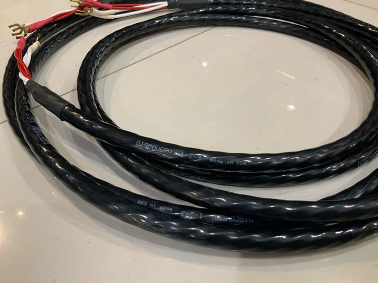 ขายสายลำโพงเสียงดี สายโรงงานของแทร่ Discovery 1-2-3 Bi-Wire Spade ก้ามปู ความยาว 2.5M (เมตร) speaker cable made in USA 🇺🇸 ส่งฟรี รูปที่ 3