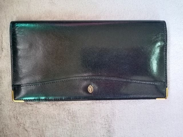 กระเป๋าสตางค์หนังแท้สีดำ yeoman prince รูปที่ 1