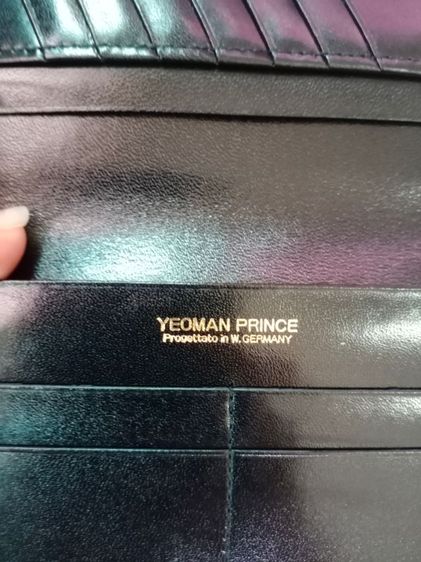 กระเป๋าสตางค์หนังแท้สีดำ yeoman prince รูปที่ 5