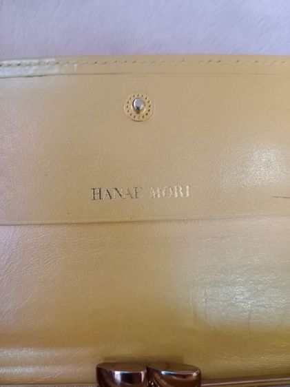 กระเป๋าสตางค์หนังแท้สีเหลือง hanae mori รูปที่ 2