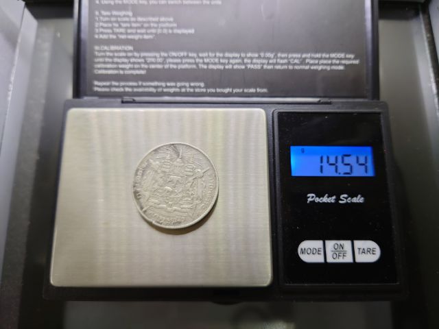 เหรียญเงิน บาทหนึ่ง พระบรมรูป-ตราแผ่นดิน รศ 120(ตัวติด หายากของรุ่น) รัชกาลที่ 5 รูปที่ 8