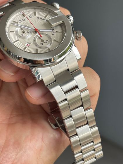นาฬิกาGucci G-Chrono 101M Chronoscope 44m Mens Watch Stainless Steel White Dial รูปที่ 8