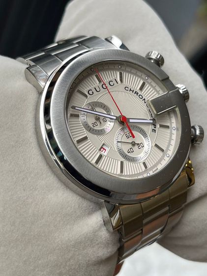 นาฬิกาGucci G-Chrono 101M Chronoscope 44m Mens Watch Stainless Steel White Dial รูปที่ 4