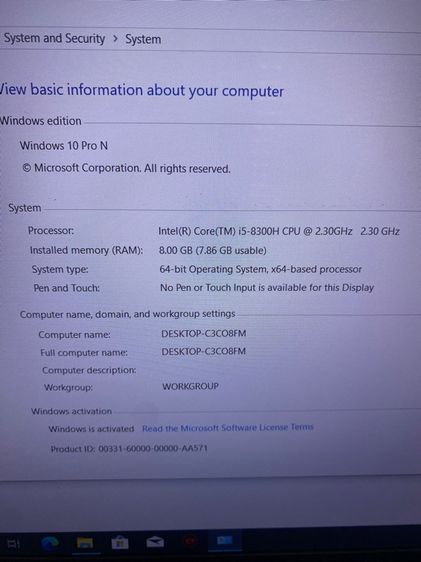  Dell G315 i5 Gen8 SSD 240GB NVIDIA GeForce GTX 1050 รูปที่ 7