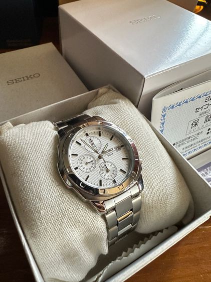 นาฬิกา SEIKO V657-9010 Chronograph Date White Dial, All Stainless Steel รูปที่ 2