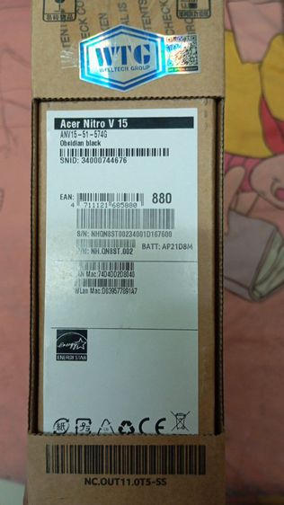 โน๊ตบุ๊ค Acer Nitro V 15 ANV15-51-574G Obsidian Black  NVIDIA GeForce RTX4050 6GB GDDR6 รูปที่ 4