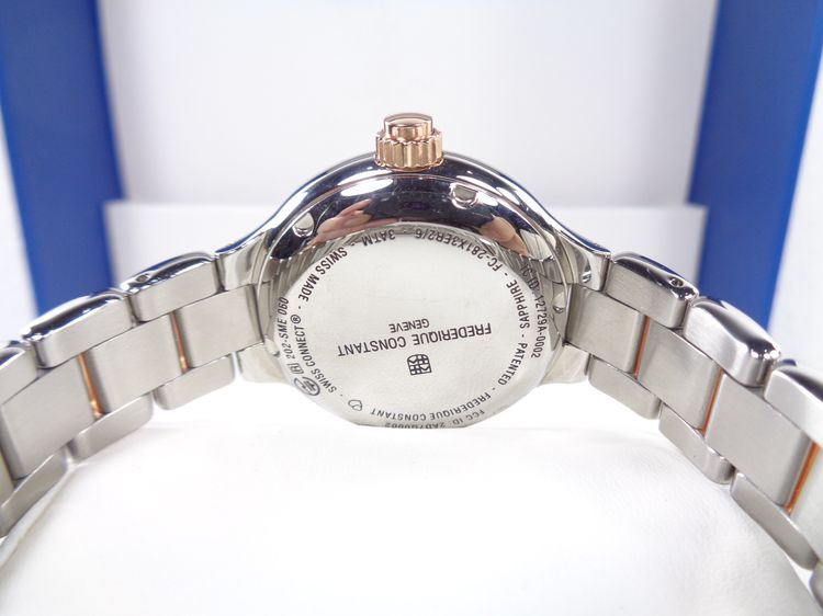 (ป้าย 5.2 หมื่น) Frederique constant Lady’s  2-Tone smart watch หน้ามุกขาว 34 มิล. กล่องใบครบ รูปที่ 6