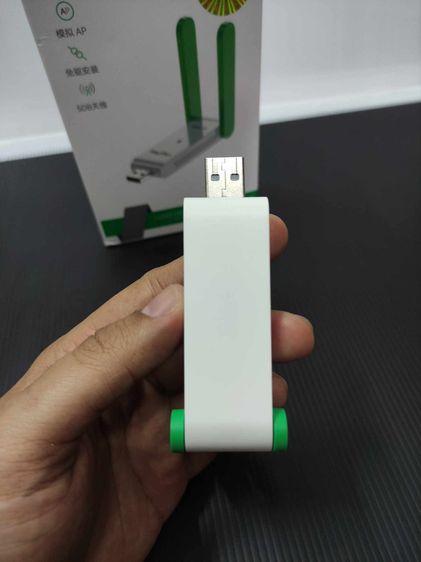 ตัวรับสัญญาณ Adapter WIFI 5G AC1400M  VegGieg USB สีขาว ใช้งานได้ปกติ รูปที่ 2