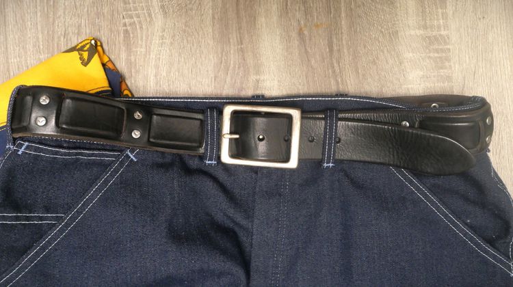 Lucky Brand Black Full Genuine Leather Jeans Belt รูปที่ 4