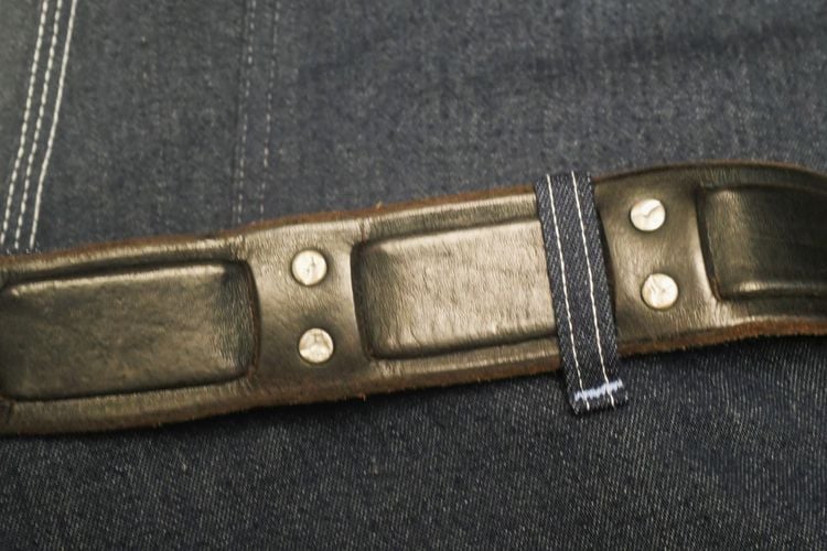 Lucky Brand Black Full Genuine Leather Jeans Belt รูปที่ 2