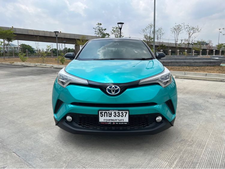 Toyota C-HR 2018 1.8 Hybrid Hi Sedan ไฮบริด ไม่ติดแก๊ส เกียร์อัตโนมัติ เขียว รูปที่ 2