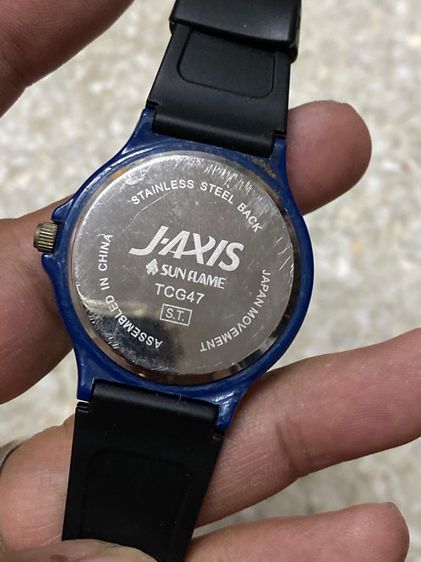 นาฬิกายี่ห้อ J AXIS  ควอทซ์ เจแปน ของแท้มือสอง พลาสติกเบา 300฿ รูปที่ 3