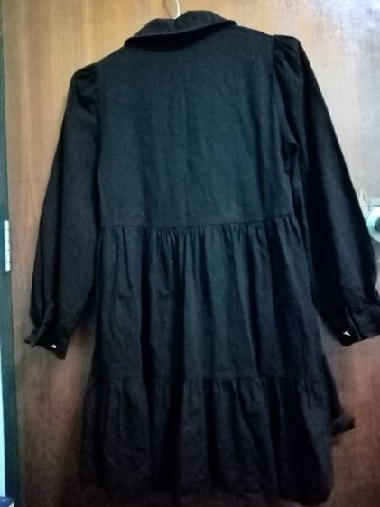 Zara Black Dress เดรสคอปกสีดำ กระดุมหน้า แขนพอง ช่วงล่างเป็นระบาย อก 36 ยาว 31 แขนยาว 23 ไหล่กว้าง 3.5นิ้ว(×2) ไม่มีกระเป๋า สภาพดี รูปที่ 9